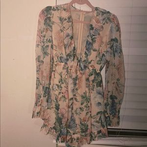 ZIMMERMANN Brighton Floral Silk Dress mini dress